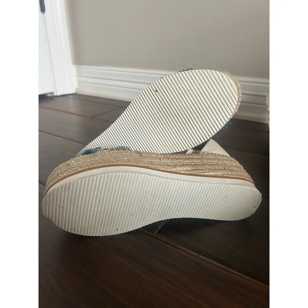 See by Chloe‎ Glyn Denim Ankle Strap Espadrille Wedge Sandals US 8  EU 38350